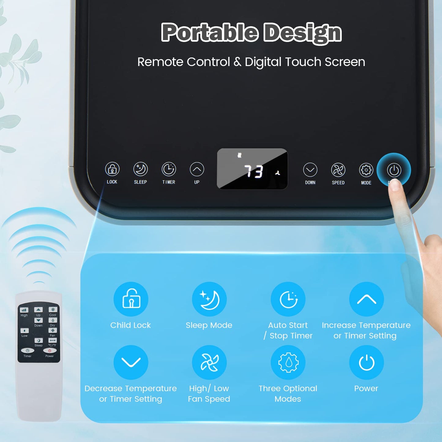 ARLIME 8000 BTU Portable Air Conditioners, Air Unit Cools up to 230 sq. ft.