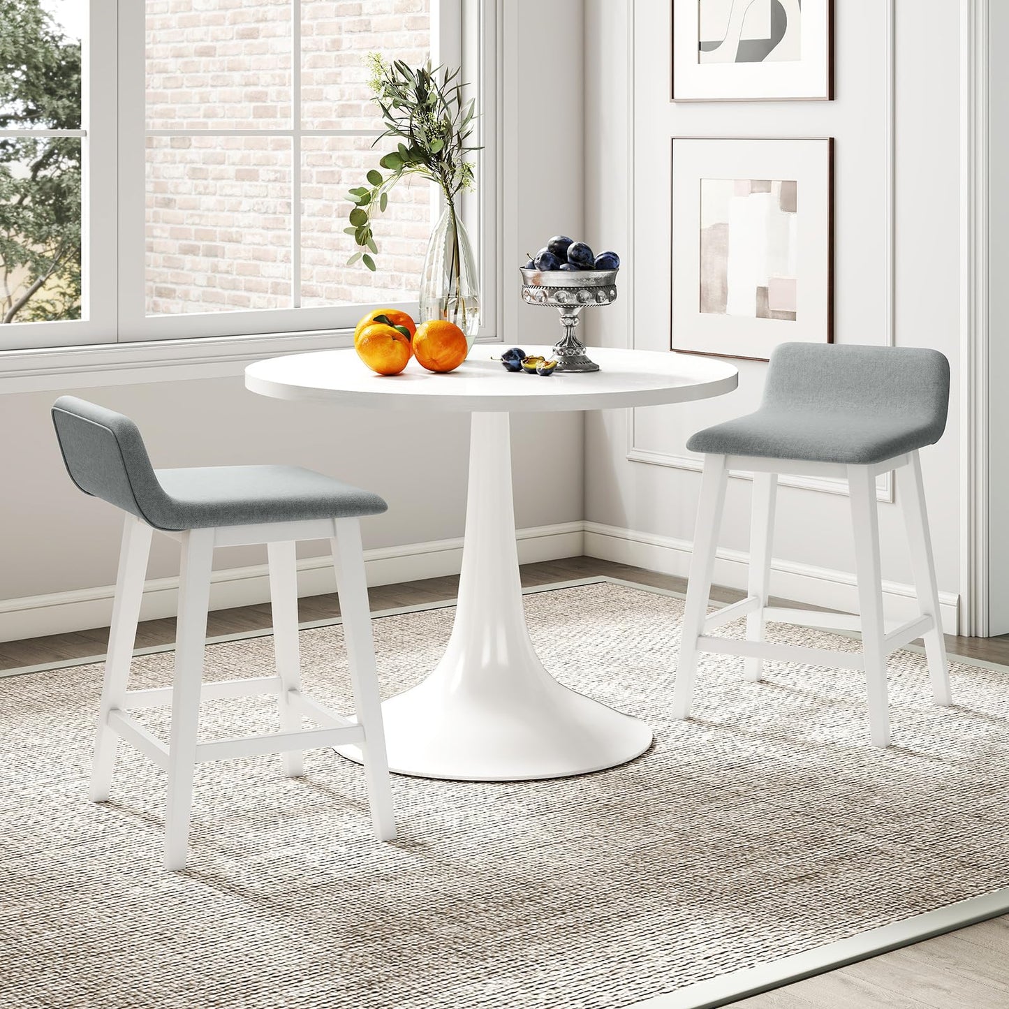 24/29 inch Wooden Counter Stools Set of 2/4