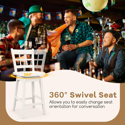 24.5 Inch Counter Height Bar Chairs w/Hollow Backrest & Contoured Seat