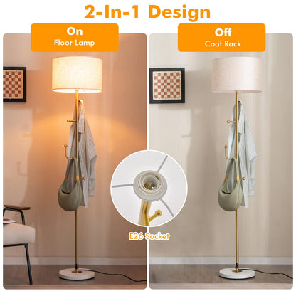 ARLIME Floor Lamp with Coat Rack