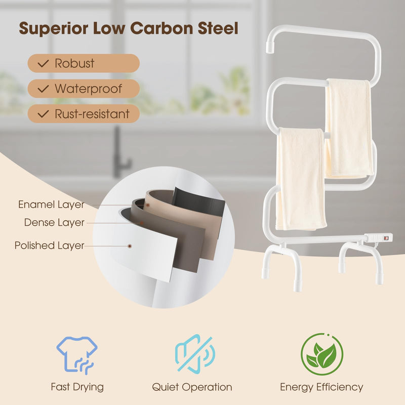 ARLIME Towel Warmer and Drying Rack, Electric Heated Towel Warmer