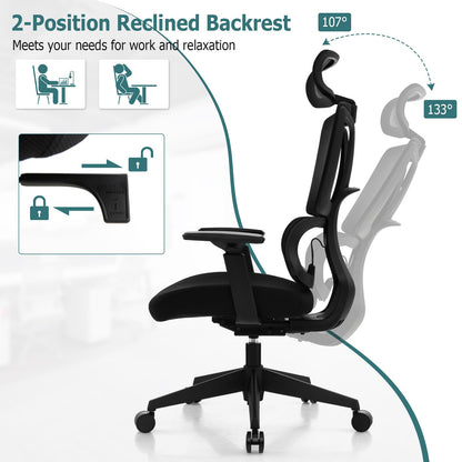 Ergonomic Mesh Office Chair High Back Computer Desk Chair with Adjustable Lumbar Support
