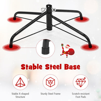 7FT Pencil Christmas Tree Slim Skinny Hinged Pine Tree with PVC Material