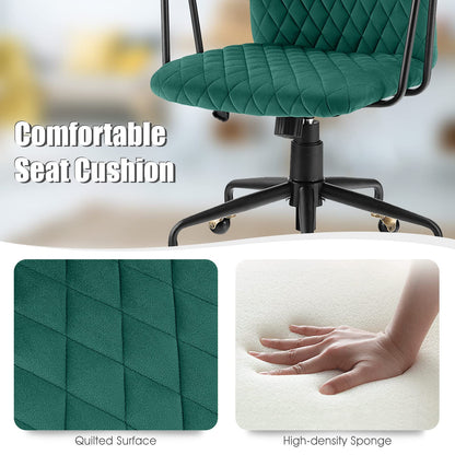 Ergonomic Home Office Chair Upholstered Velvet Leisure Office Chair