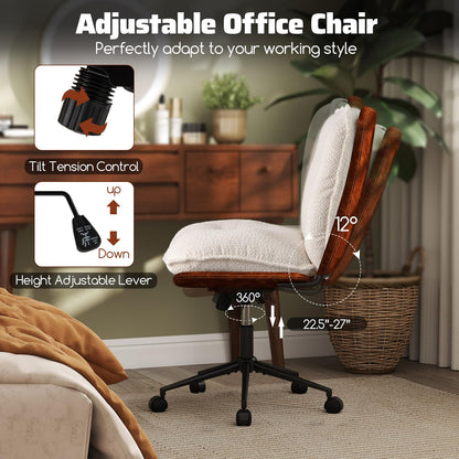 Dual Layer PU Leather & Thickened Boucle Cushion for Small Space