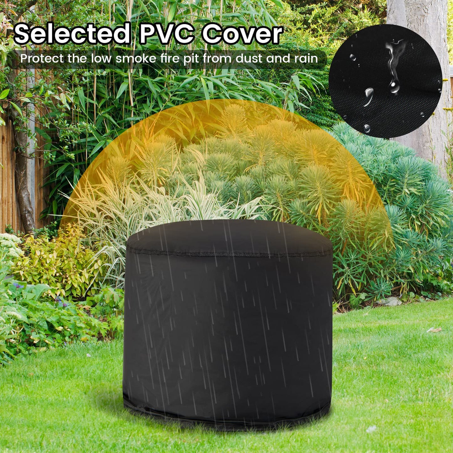 18.5 Inches Smokeless Fire Pit with Double Wall Design