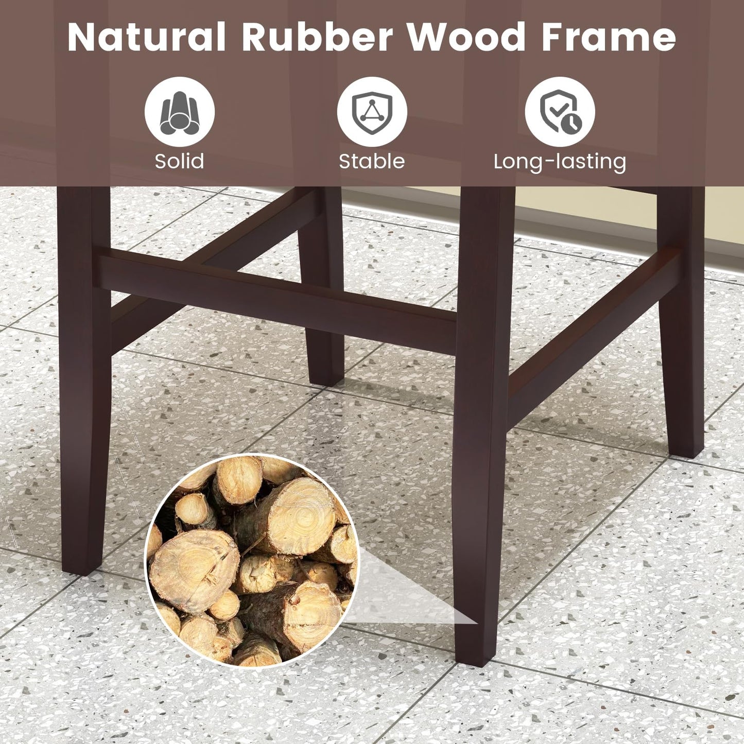 Bar Stools Set of 2/4 Bar Height Dining Side Barstools