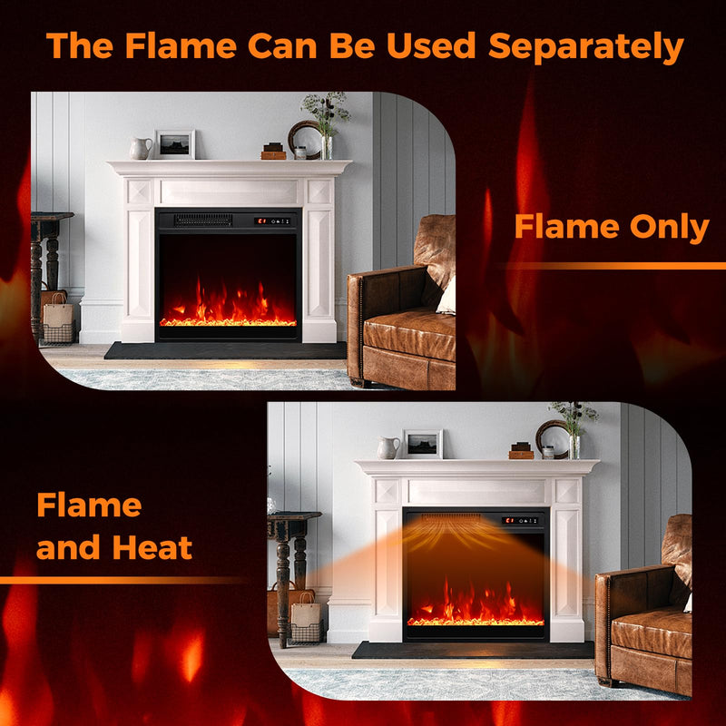 18 Inches Electric Fireplace 5,000 BTU Fireplace Insert w/Remote Control