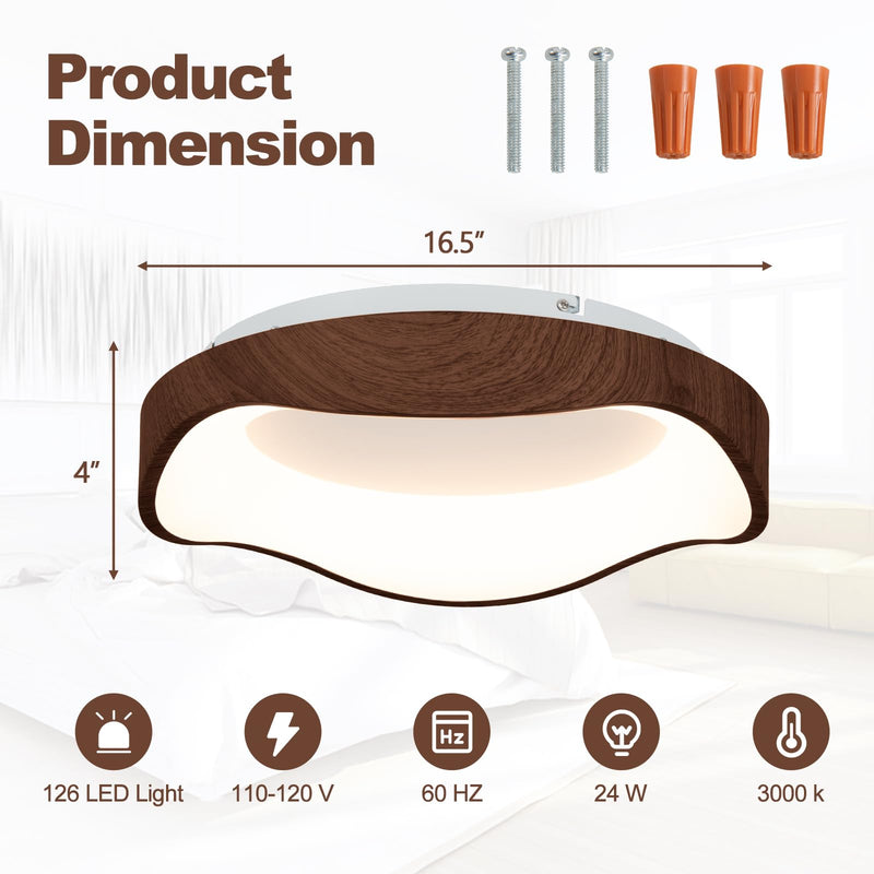 ARLIME Round LED Flush Mount Ceiling Light