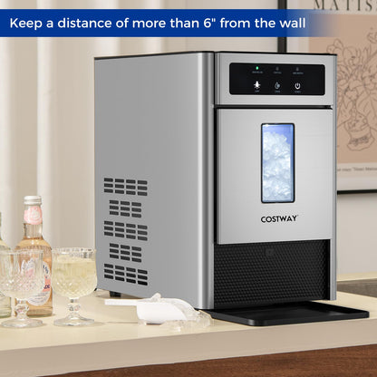 Nugget Ice Maker Countertop With Self-Cleaning Function