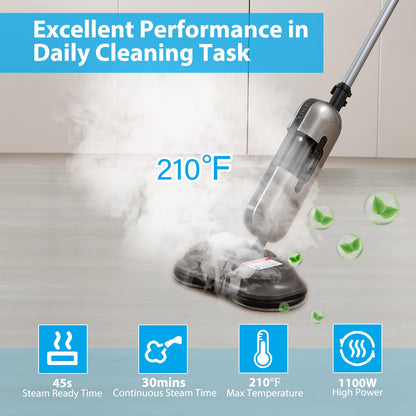 Multipurpose Steam Cleaner 180° Dual Rotating Handheld Steam Mop