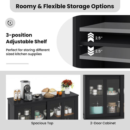 Buffet Sideboard with Storage 2-Door Floor Cupboard