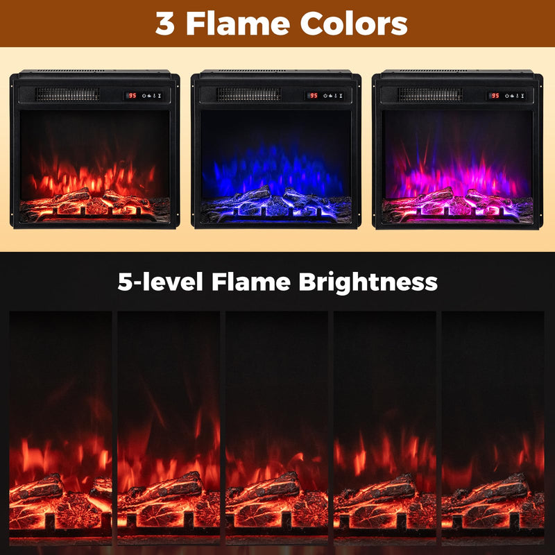 18 inch Electric Fireplace Insert with Remote Control