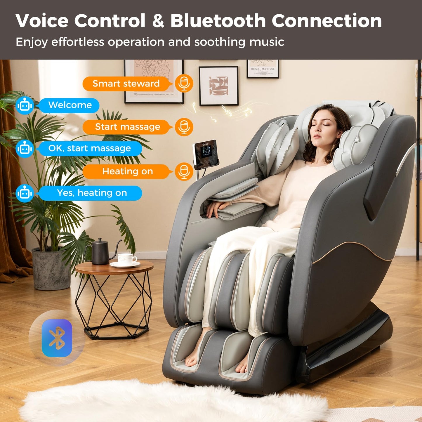 Full Body Massage Chair SL Track Zero Gravity Massage Recliner w/Airbags