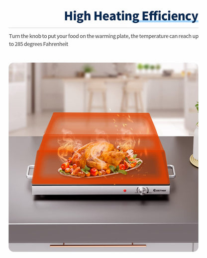 ARLIME 22"x14" Buffets Server Food Warmer for Parties, Electric Food Warming Tray