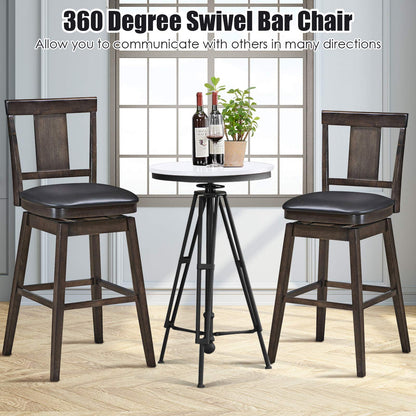 Wooden Bar Height Bar Stool for Dining and Living Room