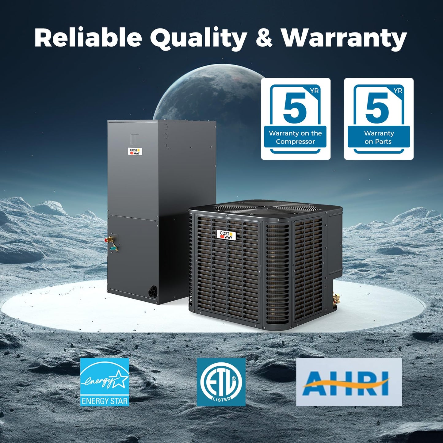 2 to 3 Ton 18.6-20 SEER2 Central Air Conditioner with Variable Speed