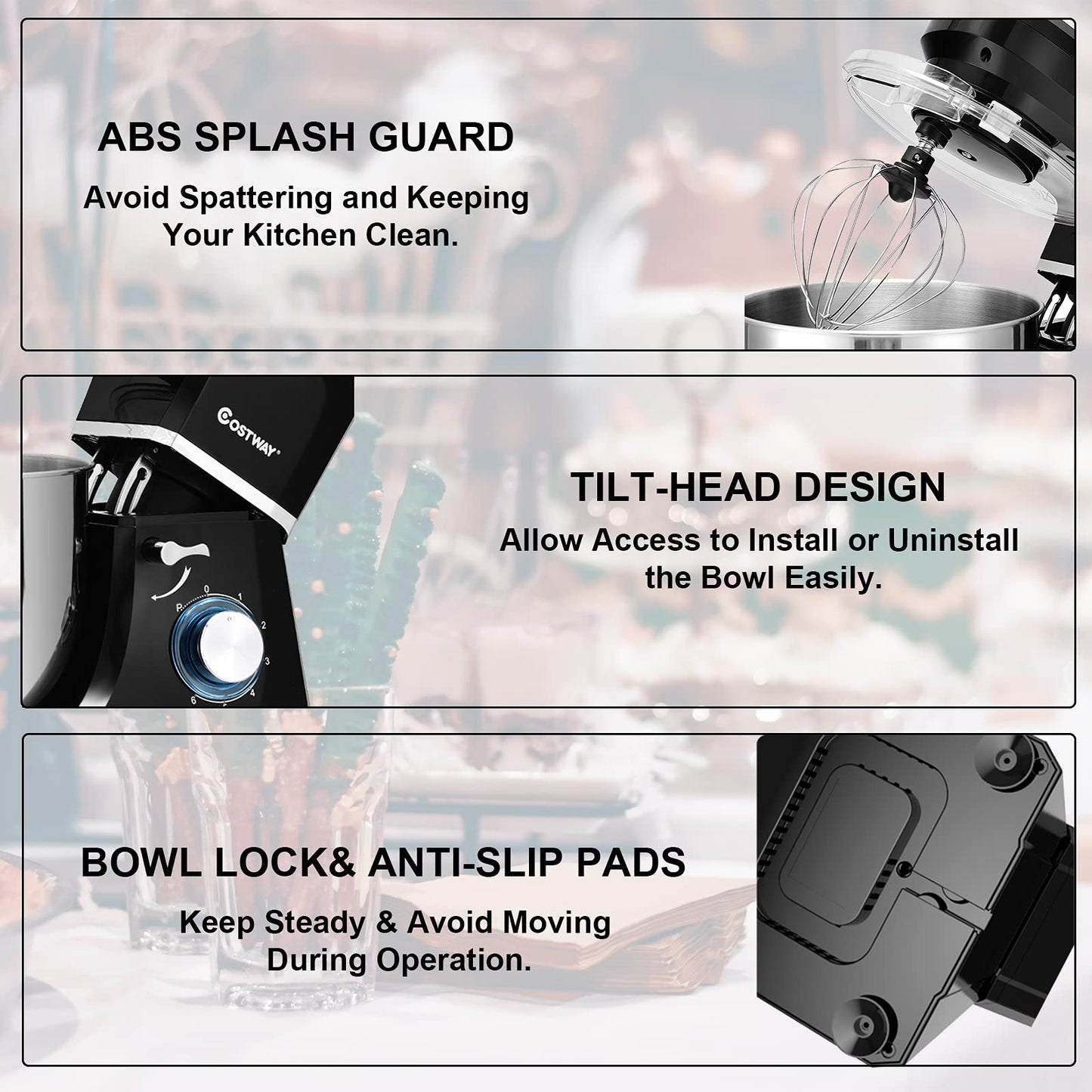 [侵权下架]ARLIME Stand Mixer, 660W 6-Speed Tilt-Head Food Stand Mixers with 6.5 Qt. Stainless Steel Bowl