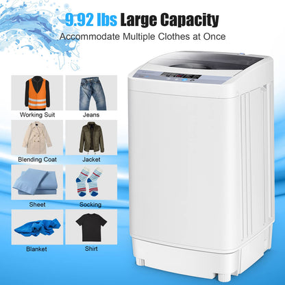 12 Lbs Capacity Full automatic Washer with 10 Wash Programs
