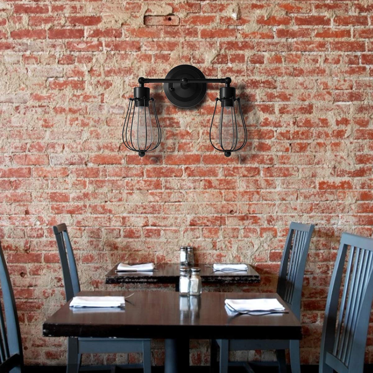 Wall Sconce Wall Light Fixture Black Metal Industrial Vintage Rustic Retro Style Indoor Outdoor