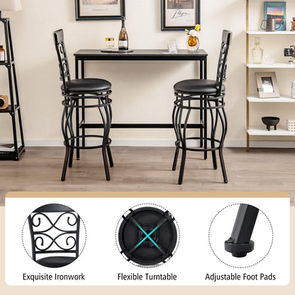 Bar Stools Set of 2 with Back for Kitchen Island