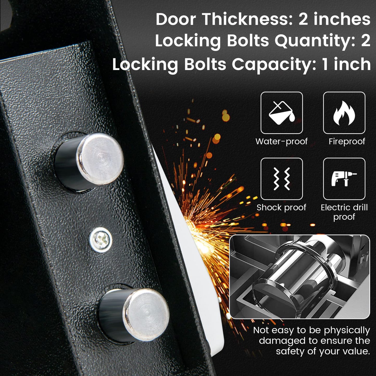 14-inch Electronic Depository Safe Box with Drop Slot