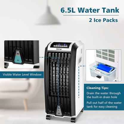 ARLIME Evaporative Air Cooler Portable Tower Fan with Remote Control and Humidifier