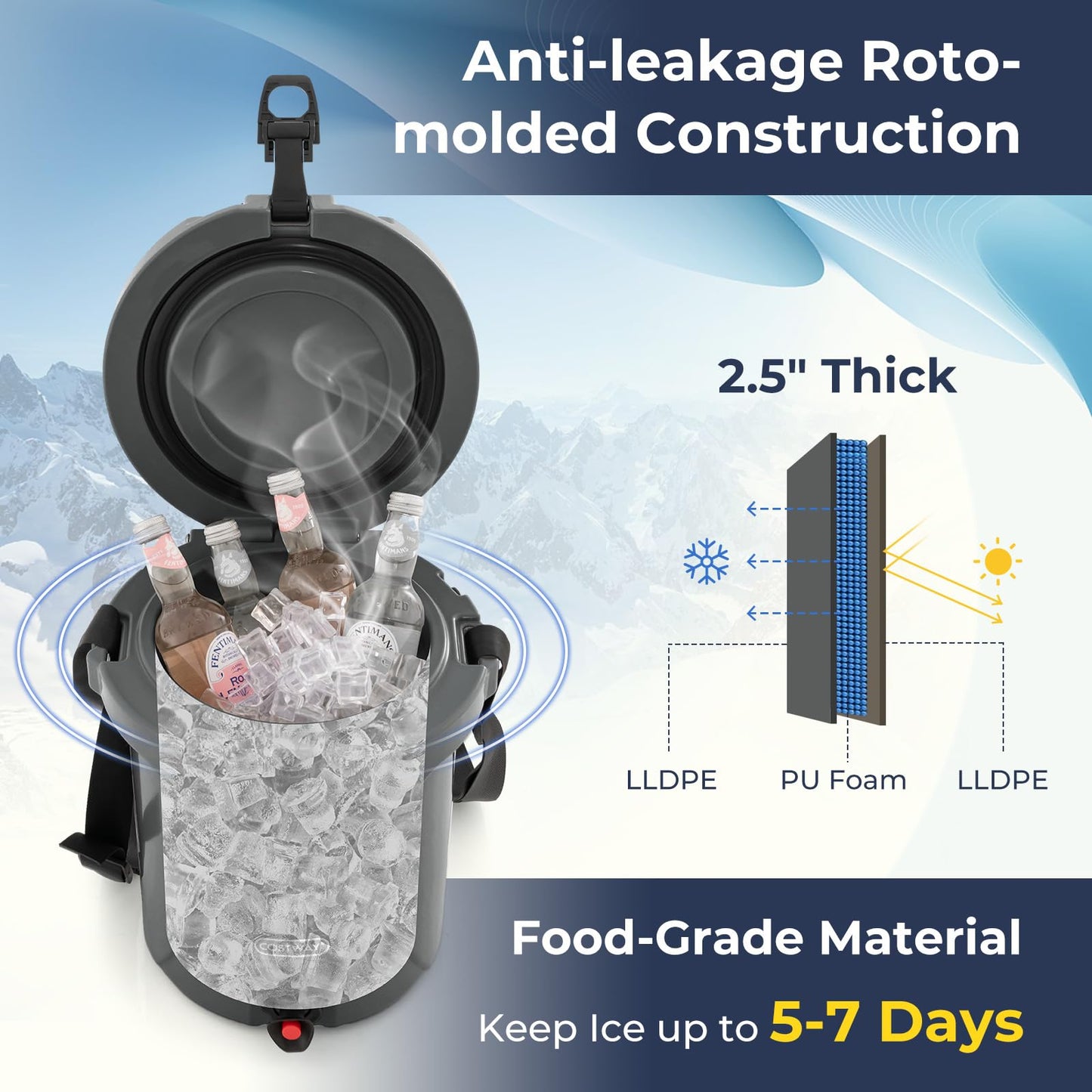 2.5 Gallon/10 QT Cooler with Beverage Dispenser