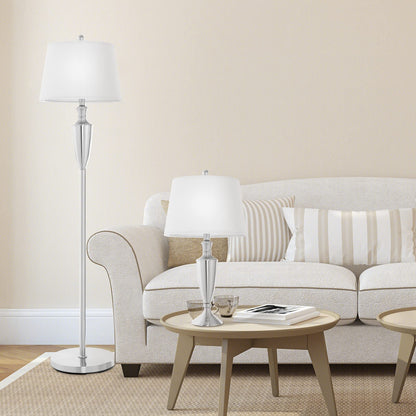 ARLIME 3 Piece Lamp Set, Modern Floor Lamp & 2 Table Lamps