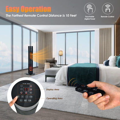 Ceramic Heater 1500W Electric Space Heater with Remote Control