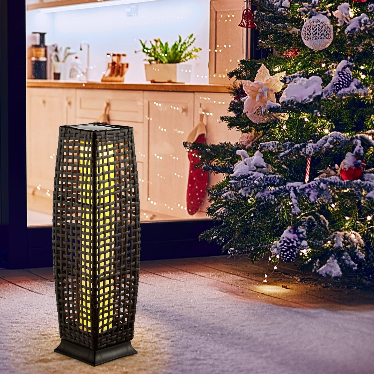 ARLIME 2-Piece Outdoor Solar Powered Floor Lamps