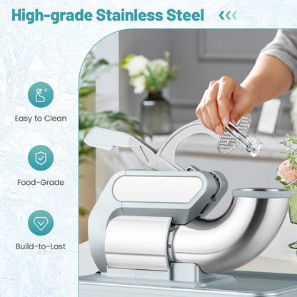 ARLIME Shaved Ice Machine Commercial, 660 LBS/H 300W Electric Ice Crusher