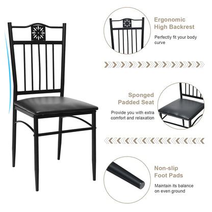 5 Pieces Dining Table Set Modern Kitchen Table Set for 4 Person