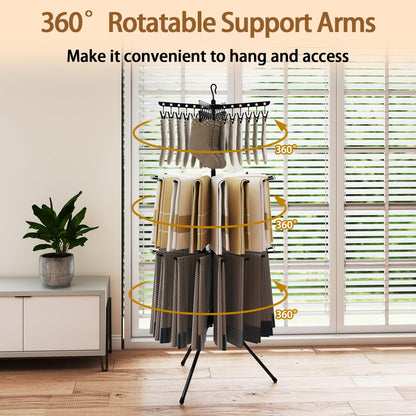 Foldable Garment with 32 Hanging Rods & 24 Clips