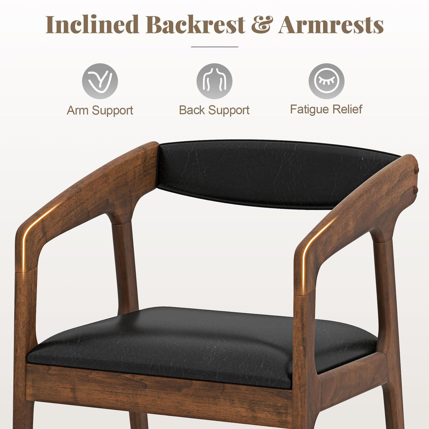 Dining Chairs with Arms Set of 2/4 for Living Dining Reading Room