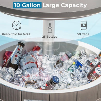 10 Gallon Cooler with Height Adjustable Tabletop