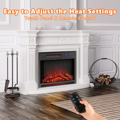 ARLIME 25 Inch Electric Fireplace Inserts in-Wall Recessed and Freestanding Fireplace Heater
