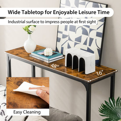 48 inch Industrial Bar Height Sofa Table