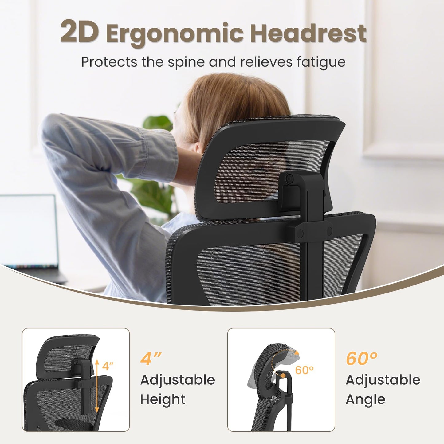 Ergonomic Mesh Office Chair for Home Office Study Room