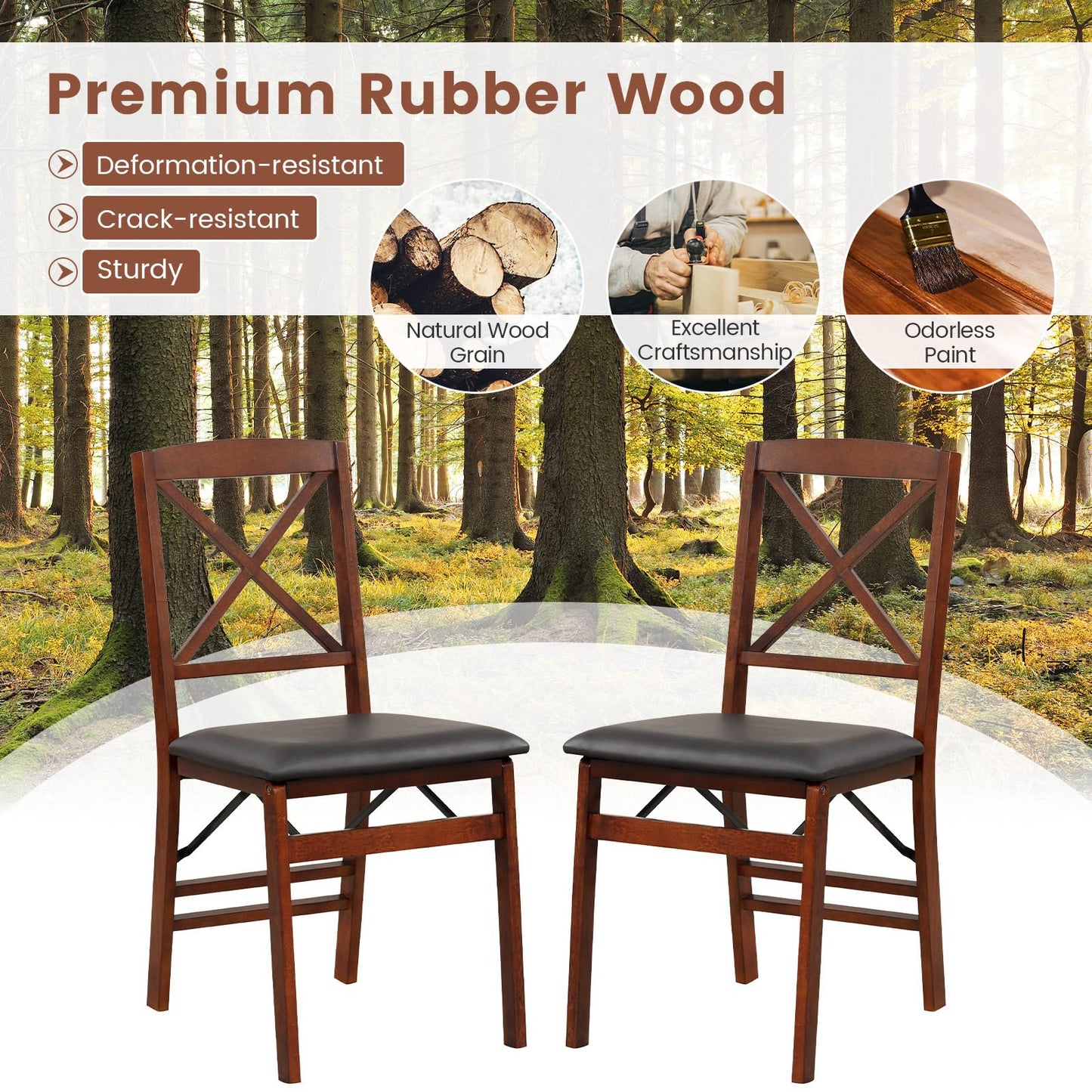 Upholstered Wooden Dining Room Chairs with X Shaped Back