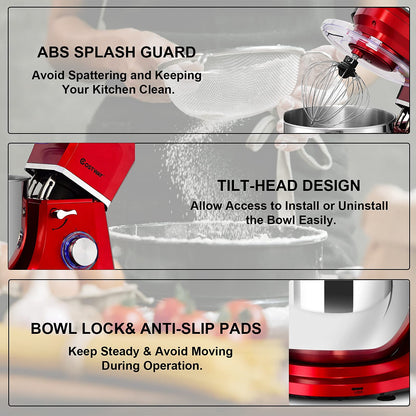 [侵权下架]ARLIME Professional Stand Mixer, 7.5QT 660W Tilt-Head Food Mixer