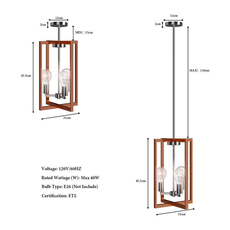 ARLIME 3-Light Pendant Lamps, Pendant Lighting Fixture
