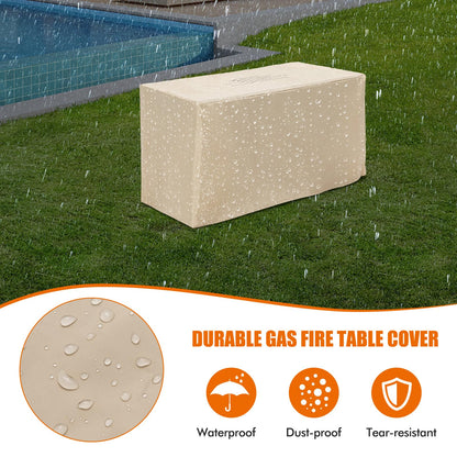 43" Propane Fire Pit Table w/Waterproof Cover for Balcony