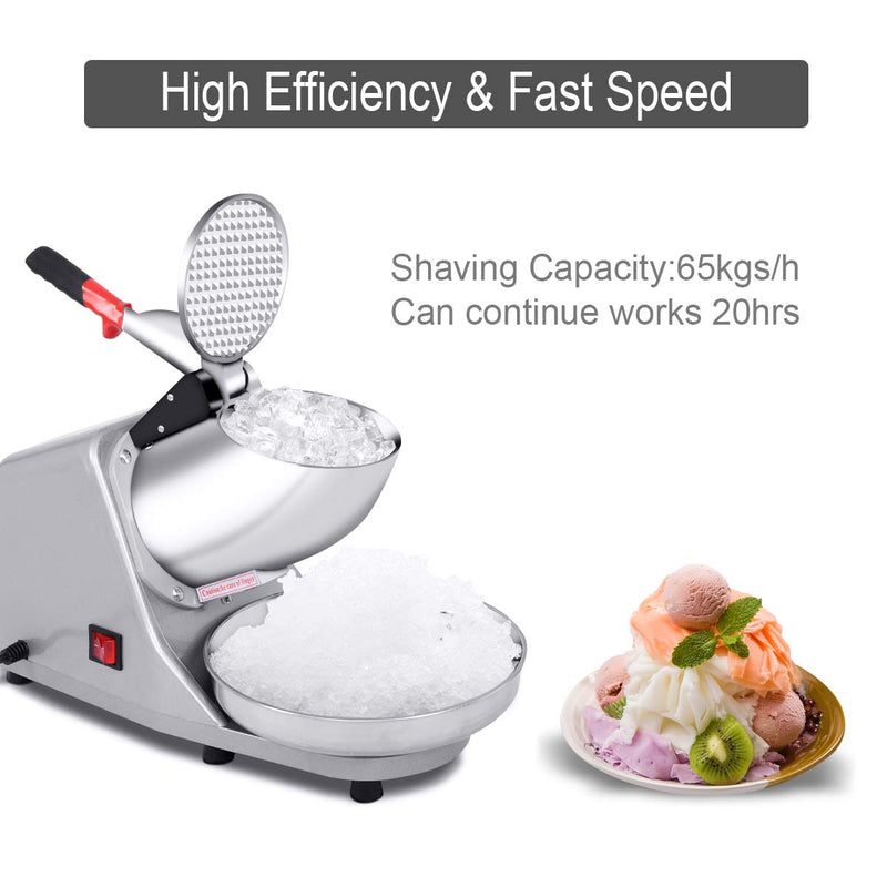 Electric Ice Crusher, Ice Shaver Machine, Snow Cone Maker, Shaved Ice Machine, 143 Lbs