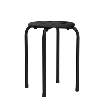 6-Pack Round Plastic Stack Stools 17.5-inch Height Backless