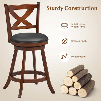 Bar Stools Set of 2/4 24/30 Inch Classic Counter Height Chairs