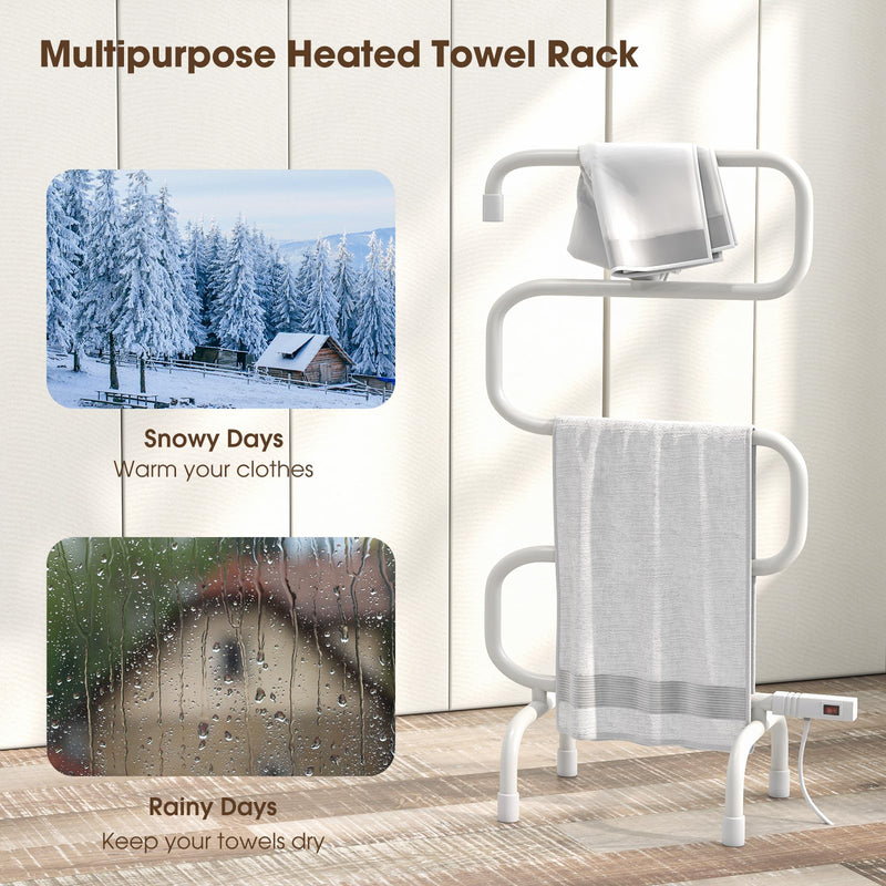 ARLIME Towel Warmer and Drying Rack, Electric Heated Towel Warmer