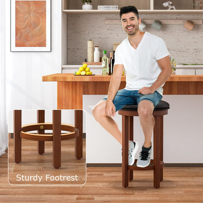 Upholstered Bar Stools Set of 2/4 25” Counter Height Bar Chairs