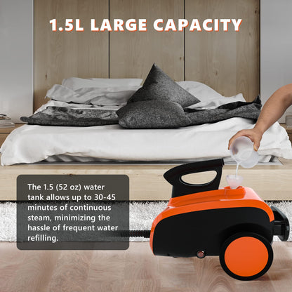 ARLIME Multi-Purpose Steam Cleaner with 19 Accessories, Household Rolling Steamer Cleaning Mop