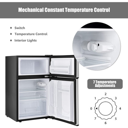 ARLIME Mini Fridge with Freezer, 3.2 Cu. Ft, Compact Refrigerator